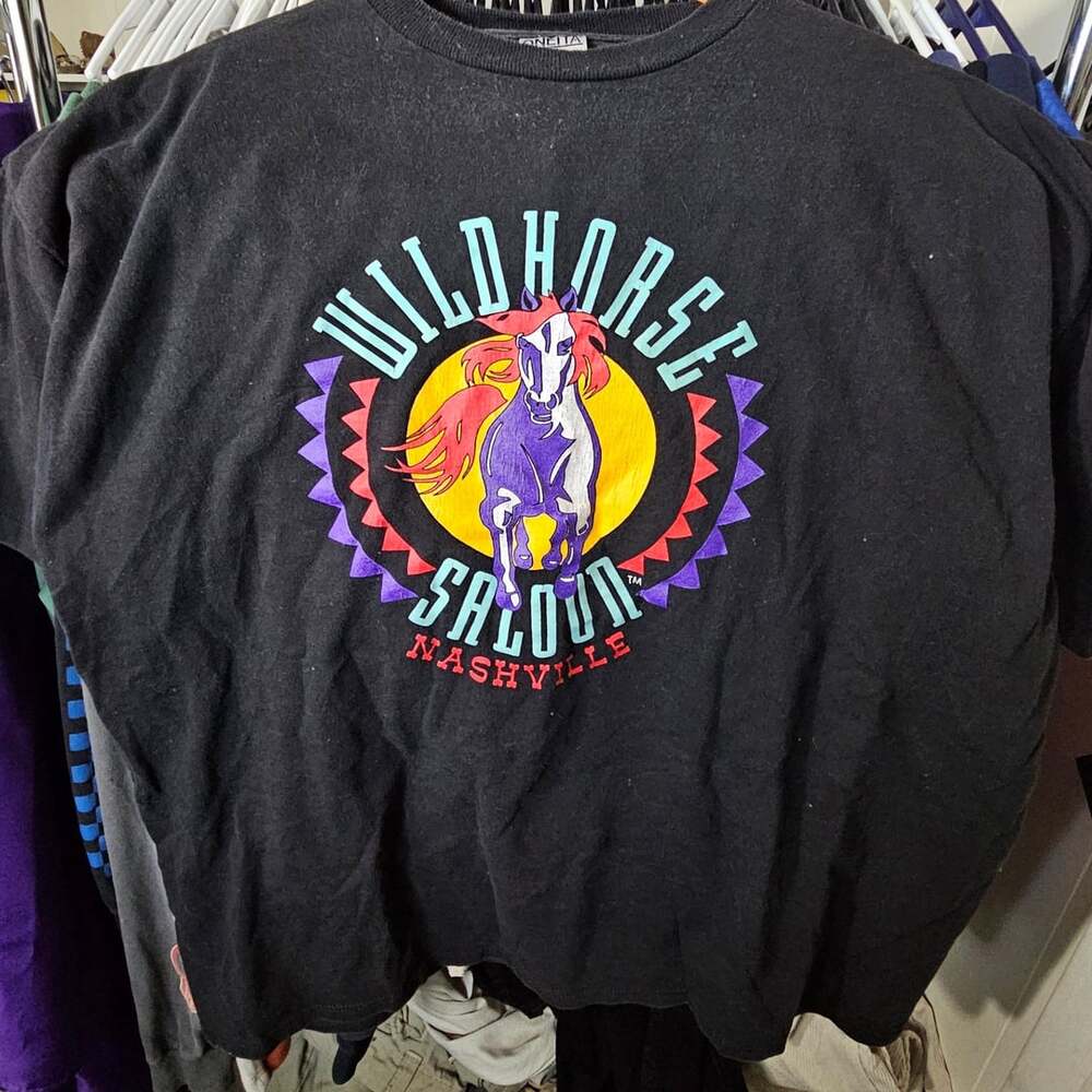 Oneita Wildhorse Saloon Nashville Graphic T-Shirt Black